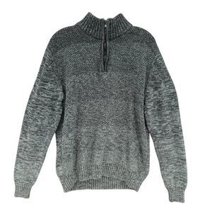 JB Holt Gray Half-Zip Cotton Men’s Sweater Size Large
